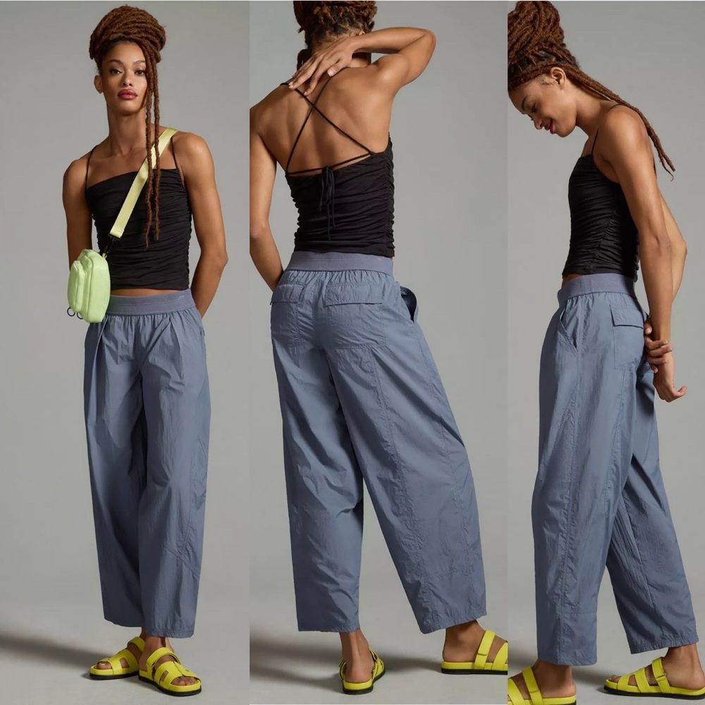 Daily Practice wide leg blue pants Small